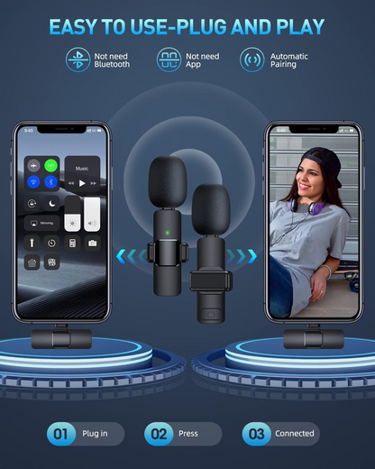 Microfone de Lapela Sem Fio